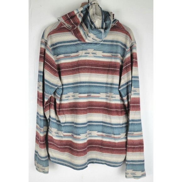 Lucky Brand Men's Size L Woven Jacquard Long Sleeve Aztec Hoodie Sweatshirt - Picture 8 of 10